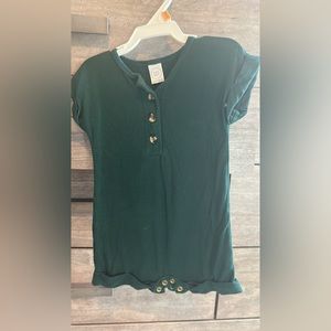 Lou Lou & company - forest green 6-12M romper